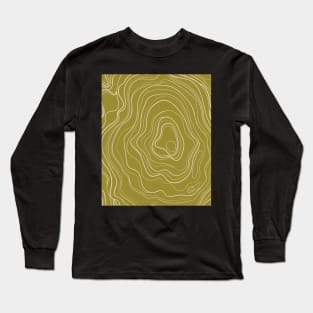 Green Abstract Topography  Aesthetic  Pattern Long Sleeve T-Shirt